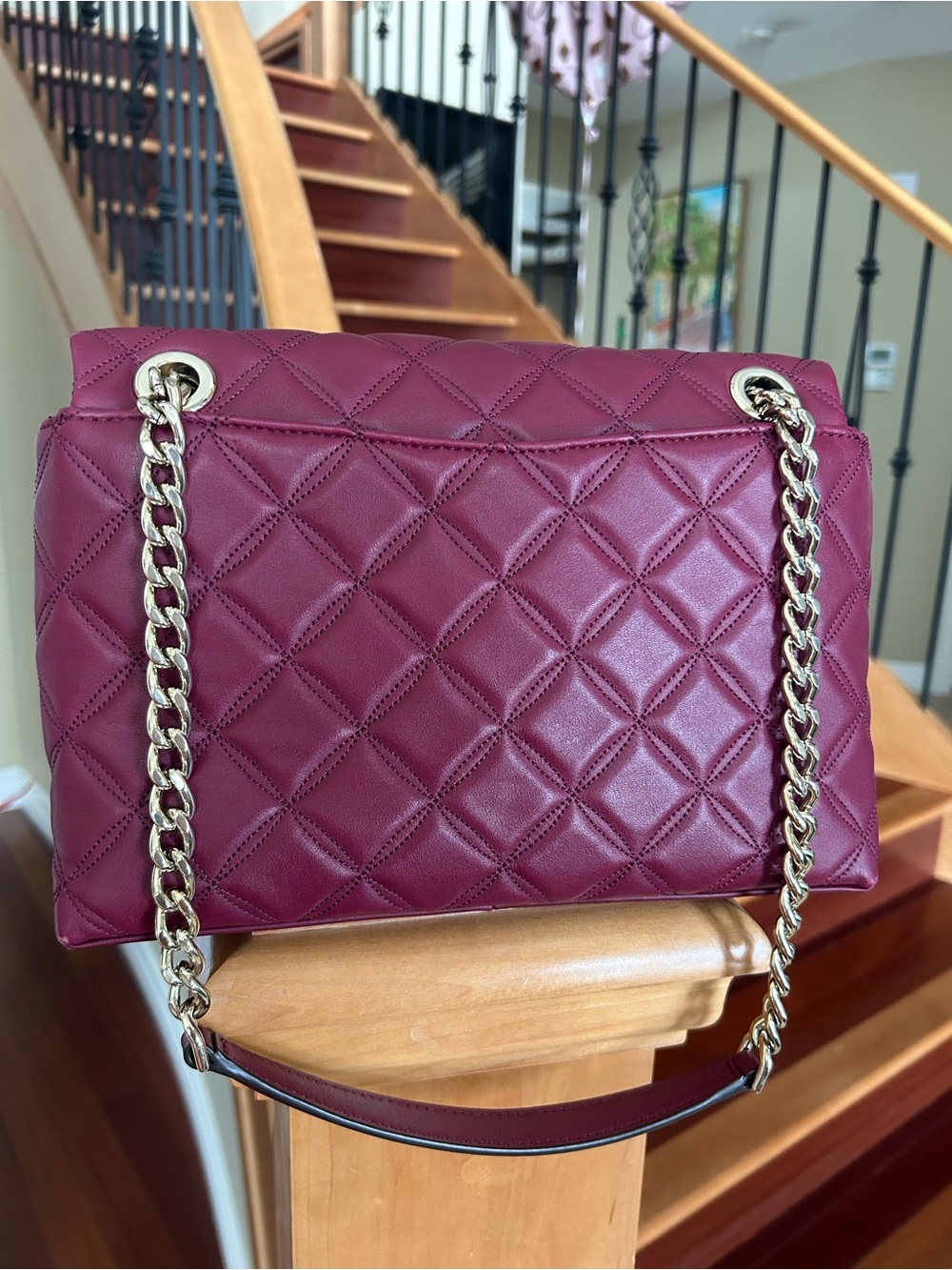 Kate Spade Natalia Medium Flap Shoulder Bag - BlackBerry